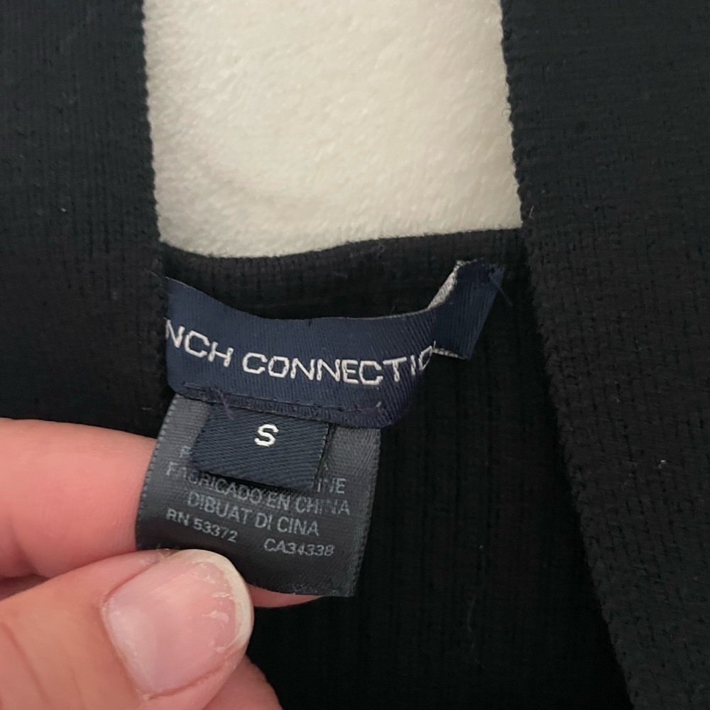 French Connection Black Ribbed Mini Dress - Picture 7 of 8